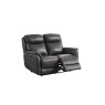 Kansas Leather 2 Seater Electric Recliner Sofa - Grey Kansas Leather 2 Seater Electric Recliner Sofa - Grey