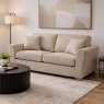 Angelina Special 3 Seater Sofa in Polly Mocha with Oak Feet