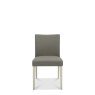 Barton Grey Low Back Upholstered Chair - Titanium (Single)
