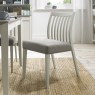 Barton Grey Low Back Slatted Chair - Titanium Fabric Seat Pad (Single) Barton Grey Low Back Slatted Chair - Titanium Fabric Seat Pad (Single)