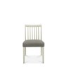 Barton Grey Low Back Slatted Chair - Titanium Fabric Seat Pad (Single)