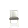 Barton Grey Low Back Slatted Chair - Titanium Fabric Seat Pad (Single) Barton Grey Low Back Slatted Chair - Titanium Fabric Seat Pad (Single)