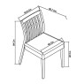 Barton Grey Low Back Slatted Chair - Titanium Fabric Seat Pad (Single) Barton Grey Low Back Slatted Chair - Titanium Fabric Seat Pad (Single)