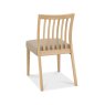 Barton Oak Low Back Slatted Chair - Grey Faux Leather Barton Oak Low Back Slatted Chair - Grey Faux Leather