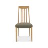 Barton Oak Tall Slat Back Chair - Black Gold Fabric (Single)