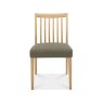 Barton Oak Low Back Slatted Chair - Black Gold Fabric (Single)