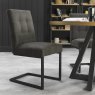 Culver Upholstered Cantilever Chair - Dark Grey Fabric Culver Upholstered Cantilever Chair - Dark Grey Fabric