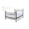 Verona Black Chrome Metal Bedframe with Dual Finals Verona Black Chrome Metal Bedframe with Dual Finals