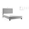 Sofia Light Grey Fabric Bedframe Sofia Light Grey Fabric Bedframe