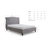 Barcelona Light Grey Fabric Bedframe Barcelona Light Grey Fabric Bedframe