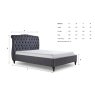 Barcelona Dark Grey Fabric Bedframe Barcelona Dark Grey Fabric Bedframe