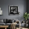 Black Stallion - Chrome Frame - 75x75cm Black Stallion - Chrome Frame - 75x75cm