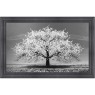 Cherry Tree White - Charcoal Frame - 115x115cm