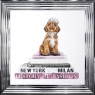 Cockapoo Pink - Chrome Frame - 55x55cm