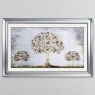 Copper Coin Tree - Silver Frame - 114x74cm