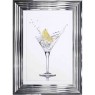 Lemon Splash - Chrome Frame - 55x75cm