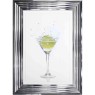 Lime Splash - Chrome Frame - 55x75cm