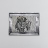 Lion Family with One Cub - Chrome 3 Step Frame - 55x75cm