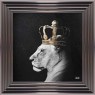 Lion Queen - Metallic Frame - 75x75cm