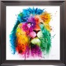 Patrice Muriano Lion - Metallic Frame - 85x85cm