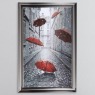 Umbrella Street Red - Metalic Frame - 114x74cm