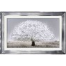 White Blossom - Chrome Frame - 114x74cm