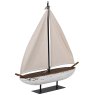 Distressed Wooden Sailboat on a Stand
