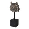 Small Wolf Head on Stand