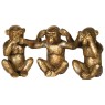 Small Gold No Evil Monkey Ornament