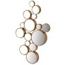 Gold Finish 15 Circles Mirror