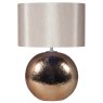 Bronze Textured Ceramic Table Lamp with Oval Shade
