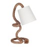 Rope Task Table Lamp Complete with Natural Shade