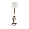 Rope Knot Floor Lamp with Natural Shade